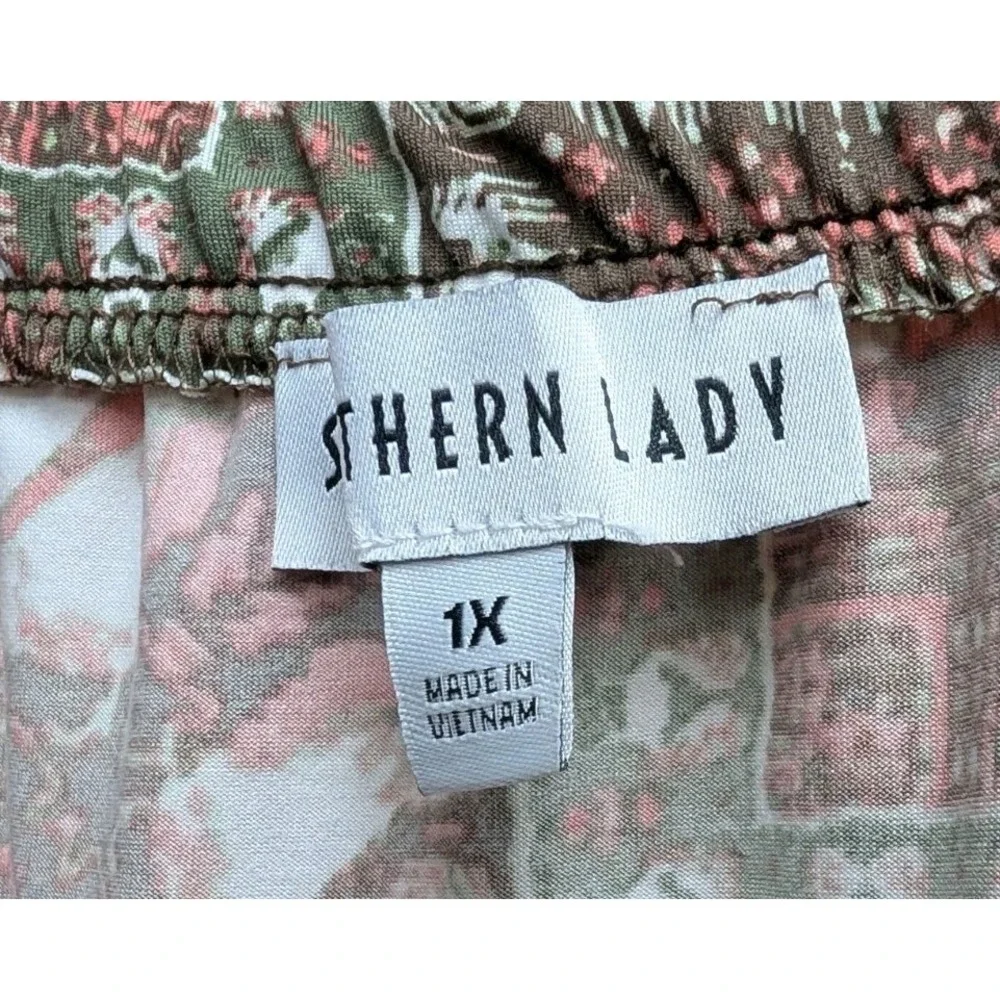 Southern Lady Women's 1X Skirt Elastic Waist Midi Liquid Knit Relaxed Workwear